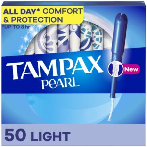 Tampax Pearl Tampons with LeakGuard Braid, Light Absorbency, 18 Ct - Image 24