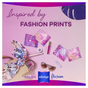 Always Radiant Feminine Pads with Wings, Size 2, Heavy Absorbency, Scented, 36 CT - Image 5