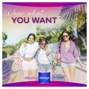 Always Radiant Feminine Pads with Wings, Size 2, Heavy Absorbency, Scented, 36 CT - Image 11