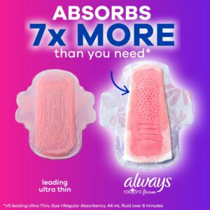 Always Radiant Feminine Pads with Wings, Size 2, Heavy Absorbency, Scented, 36 CT - Image 25