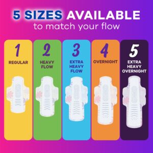 Always Radiant Feminine Pads with Wings, Size 2, Heavy Absorbency, Scented, 36 CT - Image 26