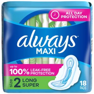 Always Maxi Pads with Wings, Size 2, Long Super Absorbency, 60 CT - Image 10