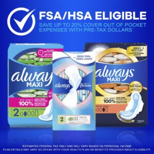 Always Maxi Pads with Wings, Size 2, Long Super Absorbency, 60 CT - Image 17