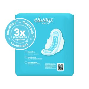 Always Maxi Pads with Wings, Size 2, Long Super Absorbency, 60 CT - Image 33