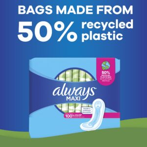 Always Maxi Pads with Wings, Size 2, Long Super Absorbency, 60 CT - Image 49