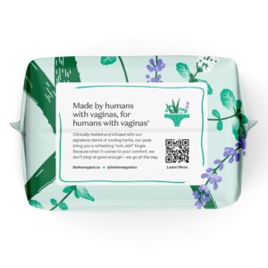 Honey Pot 100% Organic Cotton Cover Cooling Herbal Infusion Regular Pads, 20 Count - Image 12