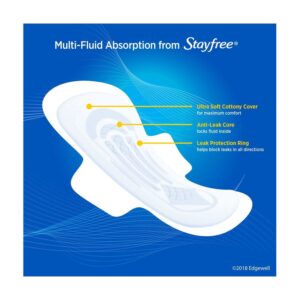 Stayfree Ultra Thin Super Long Pads With Wings, 32ct, Multi-Fluid Protection For Up To 8 Hours, With Odor Neutralizer - Image 4