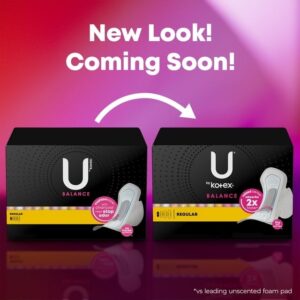 U by Kotex Balance Ultra Thin Pads with Wings, Regular Absorbency, 50 Count - Image 13