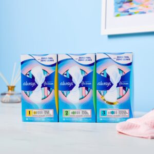 Always Infinity Feminine Pads with Wings, Size 1, Regular Absorbency, Unscented, 36 Count - Image 7