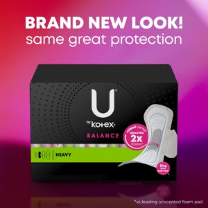 U by Kotex Balance Ultra Thin Pads with Wings, Heavy Absorbency, 46 Count - Image 3
