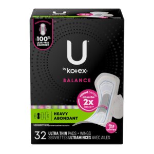 U by Kotex Balance Ultra Thin Pads with Wings, Heavy Absorbency, 46 Count - Image 14