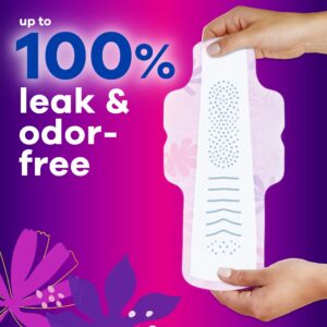 Always Radiant Feminine Pads with Wings, Size 4, Overnight Absorbency, Scented, 20 Count - Image 3
