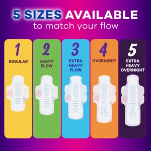 Always Radiant Feminine Pads with Wings, Size 4, Overnight Absorbency, Scented, 20 Count - Image 8