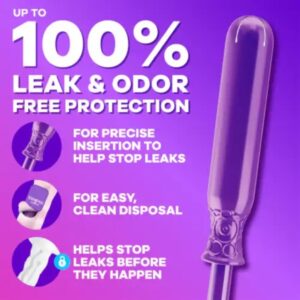 Tampax Radiant Tampons with LeakGuard Braid, Super Absorbency, 28 Count - Image 3