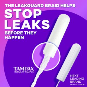 Tampax Radiant Tampons with LeakGuard Braid, Super Absorbency, 28 Count - Image 16