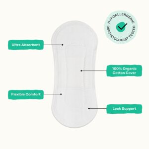 Honey Pot 100% Organic Cotton Cover Cooling Herbal Infusion Regular Liners, 30 Count - Image 6