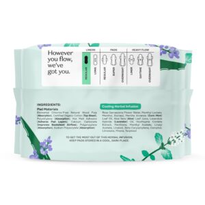 Honey Pot 100% Organic Cotton Cover Cooling Herbal Infusion Regular Liners, 30 Count - Image 10
