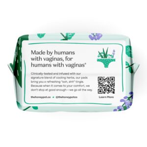 Honey Pot 100% Organic Cotton Cover Cooling Herbal Infusion Regular Liners, 30 Count - Image 11