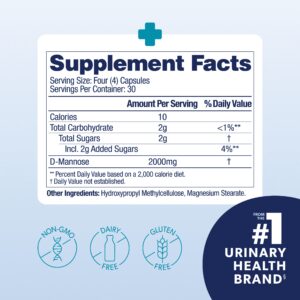 AZO D-Mannose Urinary Tract Health Dietary Supplement, 120 Count - Image 8