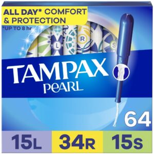 Tampax Pearl Tampons Trio Multipack with LeakGuard Braid, Light/Regular/Super Absorbency, 47 Ct - Image 14