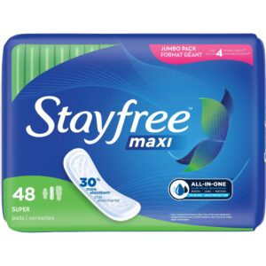 Stayfree Maxi Pads (without Wings), Unscented, Super, 48 ct - Image 5