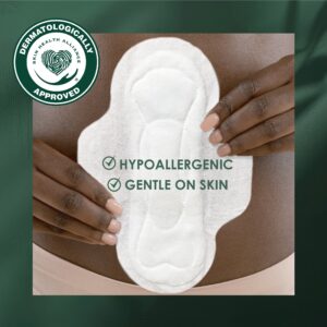 L. Ultra Thin Pads for Women, Regular + Super Duo Pack Absorbency, Organic Cotton Top Layer, Unscented Pads with Wings, 34 CT - Image 4