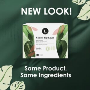 L. Ultra Thin Pads for Women, Regular + Super Duo Pack Absorbency, Organic Cotton Top Layer, Unscented Pads with Wings, 34 CT - Image 7