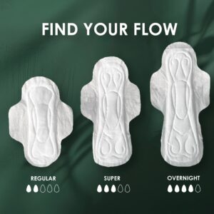 L. Ultra Thin Pads for Women, Regular + Super Duo Pack Absorbency, Organic Cotton Top Layer, Unscented Pads with Wings, 34 CT - Image 9
