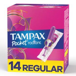Tampax Pocket Radiant Tampons with LeakGuard Braid, Regular Absorbency, 14 Ct - Image 9