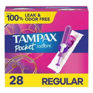Tampax Pocket Radiant Tampons with LeakGuard Braid, Regular Absorbency, 14 Ct - Image 13