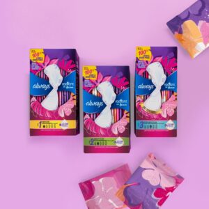 Always Radiant Feminine Pads with Wings, Size 1, Regular Absorbency, Scented, 15 Count - Image 6