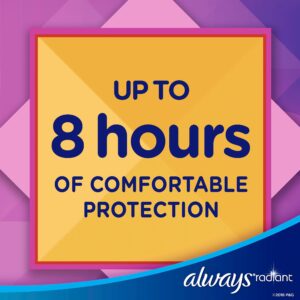 Always Radiant Feminine Pads with Wings, Size 1, Regular Absorbency, Scented, 15 Count - Image 35