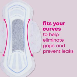 U by Kotex Balance Sized for Teens Ultra Thin Pads with Wings, Heavy Absorbency, 40 Count - Image 7