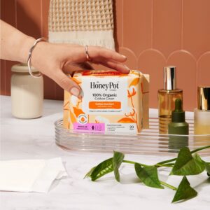 Honey Pot 100% Organic Cotton Comfort Cover Regular Pads, 20 Count - Image 4