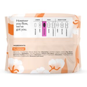 Honey Pot 100% Organic Cotton Comfort Cover Regular Pads, 20 Count - Image 6