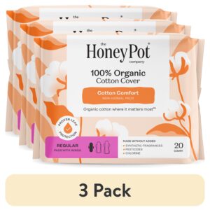 Honey Pot 100% Organic Cotton Comfort Cover Regular Pads, 20 Count - Image 16