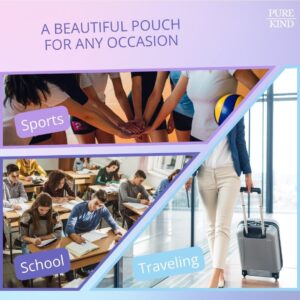 Teen First Period Pouch with Sanitary Napkins/Pads, Panty Liners, Wipes and Disposable Bags for Tweens and Teens - Image 4