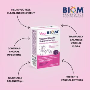 Vagibiom Biom Probiotics Vaginal Probiotic Suppository for Women, Fragrance Free in a Convenient 5 Count Suppository pack - Image 3