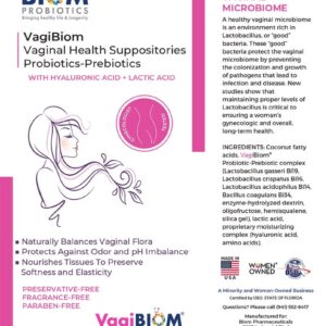 Vagibiom Biom Probiotics Vaginal Probiotic Suppository for Women, Fragrance Free in a Convenient 5 Count Suppository pack - Image 7