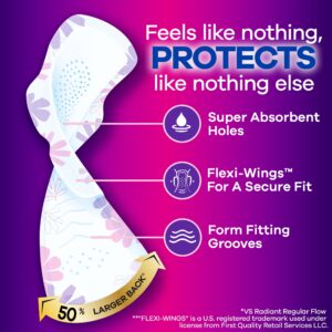 Always Radiant Feminine Pads with Wings, Size 4, Overnight Absorbency, Scented, 28 CT - Image 12