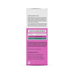 Honey Pot Organic Cotton Core Regular, BPA-Free Applicator Tampons – 18 ct. - Image 7
