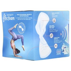Always Infinity Feminine Pads, Size 1 Regular, with Wings, Unscented, 18 ct - Image 3