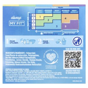 Always Infinity Feminine Pads, Size 1 Regular, with Wings, Unscented, 18 ct - Image 6