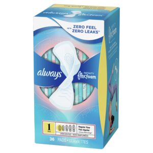 Always Infinity Feminine Pads, Size 1 Regular, with Wings, Unscented, 18 ct - Image 17