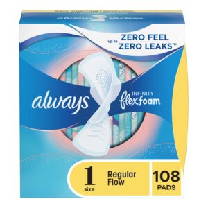 Always Infinity Feminine Pads, Size 1 Regular, with Wings, Unscented, 18 ct - Image 29