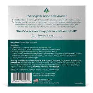 pH-D Feminine Health Boric Acid Cleansing Vaginal Odor Instant Rinse, 6 fl oz (177.44 ml), 2 Count - Image 6