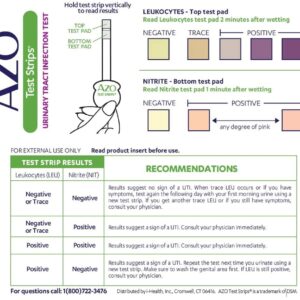 AZO Urinary Tract Infection (UTI) At-Home Test Strips, Clinically Tested, Clean Grip Handle, 3 Count - Image 7