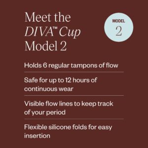 DIVA Cup - Medical Grade Silicone Cup for Period Care - Reusable Menstrual Cup - Up to 12 Hours of Continuous Wear - Model 2 (For Wide Vaginal Canals, Post-Partum & Ages 35+) - Image 3