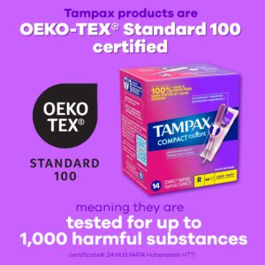 Tampax Pocket Radiant Compact Plastic Tampons, With LeakGuard Braid, Super Absorbency, Unscented, 14 Count - Image 16