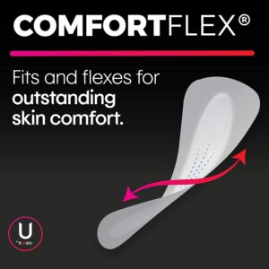 U by Kotex Barely There Thin Panty Liners, Light Absorbency, Regular Length, Unscented, 100 Count - Image 3